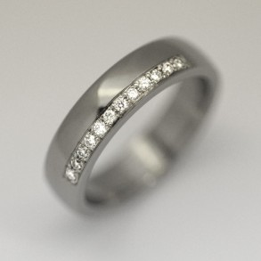 5mm bred ring med 12x0,01 ct briljanter Always together 5mm
