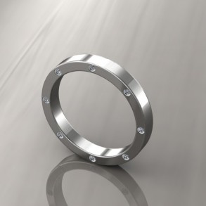 Med 8 briljanter 3mm. blank yta. 2 the side 3mm